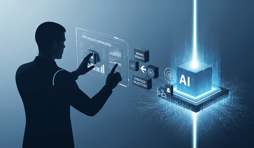 Human providing context to AI model